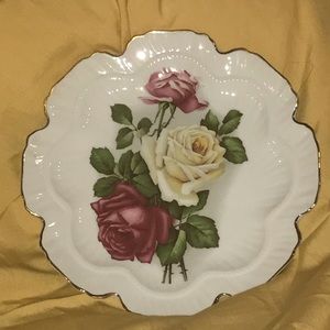 Vintage Made For You By Maxine Decorative Plate with Roses